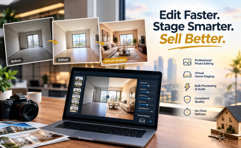 How a Photo Editing Company Can Handle Bulk Real Estate Photo Editing and Virtual Home Staging